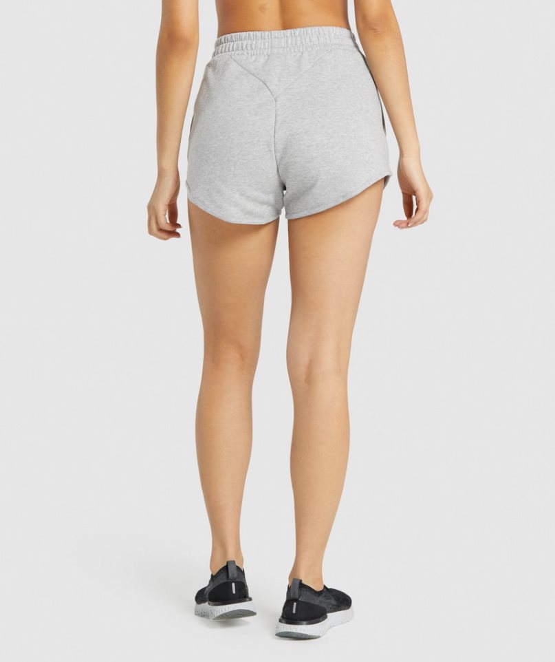 Women's Gymshark Training Sweat Shorts Light Grey | CA D6701A